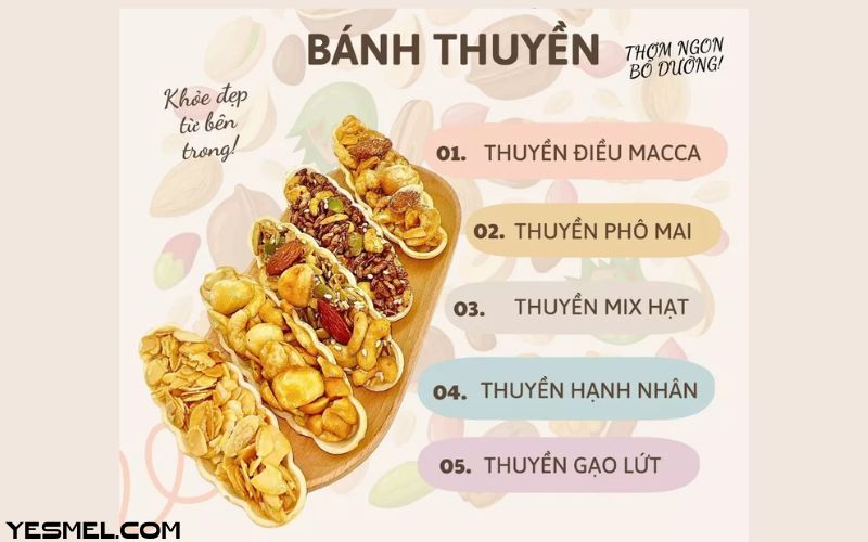 Túi zip 500g mix các loại bánh thuyền GO NUTS